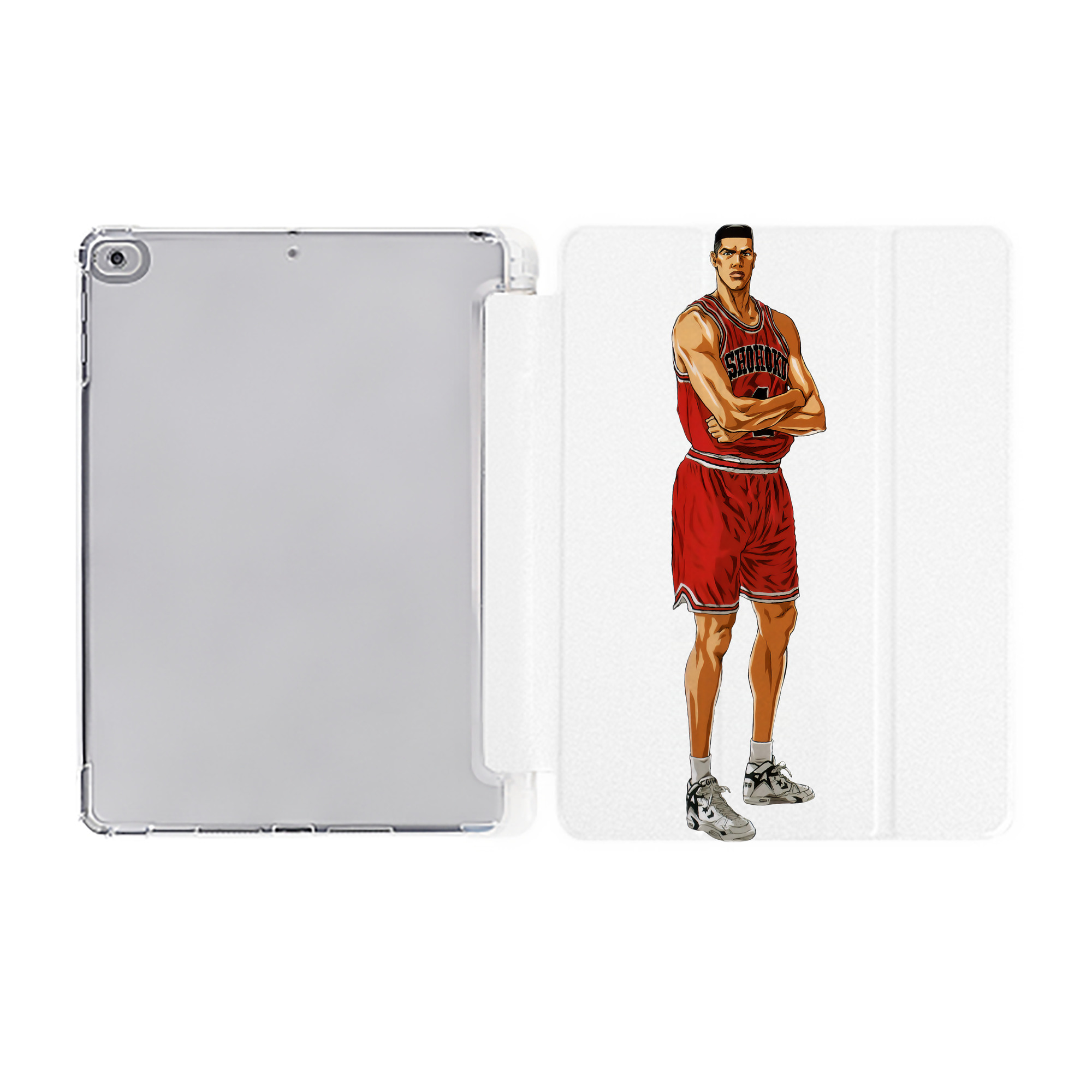 （画像用） SLAM DUNK／スラムダンク IPad ケース ペン収納付き 三つ折りスタンド PUレザー×シリコン 対応機種9.5/10.5/10.9インチ